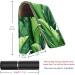 Stylish Leather Lipstick Case - Mini Lip Gloss Organizer with Mirror | Banana Leaves Pattern - Buy Online on GoSupps.com