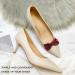 2 Pieces Patent Leather Bow Shoe Clips - Removable High Heels Accessories | Fashion Shoe Buckle Decoration - Black - Buy Online on GoSupps.com
