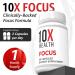 10X Health Focus Rhodiola Rosea - Brain Supplements for Memory and Focus - 60 Capsules Focus Supplement Memory Supplement for Brain Health with Ginkgo Biloba Huperzine A - Ginkgo Biloba Capsules - Buy Online on GoSupps.com