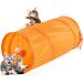 Pet Tunnel Tube Toy Orange Foldable Cat Dog Play Interactive Training Puppy Outdoor Indoor Supplies - Buy Online on GoSupps.com