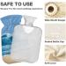 NAANLE Sea Wave Bead Hot Water Bottle 2L - Transparent Cover for Bed Hand & Feet Pain Relief | Heat & Cold Therapy - Buy Online on GoSupps.com