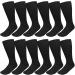 Physicians Approved Diabetic Socks Crew Unisex 12-Pack 10-13 Black - Falari - Buy Online on GoSupps.com