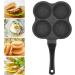 aorom 4 Hole Non Stick Aluminum Pancake Omelet Hamburger Egg Pan Skillet Breakfast Maker Kitchen Utensils/361 - Buy Online on GoSupps.com