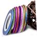 Healeved 60 Pcs Adhesive Line Sticker Flash Tape Color Tape Epoxy Colored Duct Tape Colorful Tape Manicure Sticker Washi Tape Dispenser Decor Gold and Silver Thread Nail Stickers - Buy Online on GoSupps.com