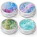 Pill can with 3 compartments portable pill box for bags or wallet pills decorative metal medicine vitamin organizer unique gift (4 pieces set-4 marble) Set-4-Marbling 4 Piece