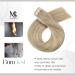 Moresoo Real Hair Tape Extensions 40cm - Ash Blond & Platinum Blond Skin Weft 20 Pieces #18/613 - Invisible Remy Quality - Buy Online on GoSupps.com