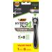 BIC Flex 4 Hybrid Disposable Razors for Men, Sensitive Skin Razor For a Smooth and Close Shave, 1 Handle and 8 Cartridges With 4 Blades