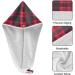 Buy Black and Red Checkered Dry Hair Cap & Towel Set | 2-Piece Quick Drying Super Absorbent Soft & Comfortable - Buy Online on GoSupps.com