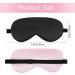 Silky Sleep Masks 2 Pcs Set | Soft Satin Eye Covers for Men & Women | Adjustable Blackout Blindfold for Travel & Meditation (Black & Pink - Buy Online on GoSupps.com