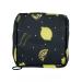Sanitary Napkin Storage Bag Menstrual Cup Pouch Portable Pads with Zipper Feminine Menstruation First Period Bags for Teen Girls Women Ladies. (Black - Lemon)