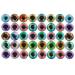 MILISTEN 50pcs Glass Eye Cabochon Flat Back Cabochons Half Round for Jewelry Finding DIY Patches Accessories (20mm Mixed Pattern) 2X1cm