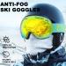 Trusiel Ski Goggles for Men & Women - Anti-Fog OTG UV400 Protection Helmet-Compatible - Green - Buy Online on GoSupps.com