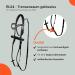 RL24 Real Leather Bridle for Horses | Funny HKM Wooden Horse Accessories | Black Bridle with Reins | Perfect Horse Toys for Children - Buy Online on GoSupps.com