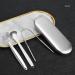 WILsem Stainless Steel Tongue Scraper - Fresh Breath Tongue Cleaner Brush with Travel Box - Set of 3 - Ideal for Home & Travel - Buy Online on GoSupps.com