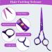Professional Hairdresser Scissors Set - Effy 6.7 Stainless Steel Cutting Scissors with Comb & Clip for Home Salon - Purple - Buy Online on GoSupps.com