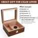 CIGARLOONG Cigar Humidor for 35-60 Cigars Large Capacity Brown Desktop Cedar Cigar Storage Box with Humidifier and Hygrometer (Large Size) - Buy Online on GoSupps.com