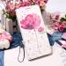 Shiny 3D Pattern PU Leather Wallet Case for Samsung Galaxy A23 - Red Flower Design | Fox Pocket Card Holder - Buy Online on GoSupps.com