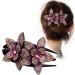 Yeeyf 1 piece of double -flower hair clip diamond hair clips for fat hair women girl mini pearl wedding hair clips & hair styling solid hair clip vintage hairstyle hair styling comb for women