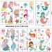 Mermaid Temporary Tattoos(80 designs) - COKOHAPPY Fake Mermaid Assorted Temporary Tattoos For Kids Children Girls Birthday Party Favors Supplies Party Accessories - Buy Online on GoSupps.com