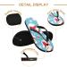 Mnsruu Christmas Snowman Flip-Flops - Blue Snowflakes for Home Hotel Spa & Travel | Unisex Comfort - Buy Online on GoSupps.com
