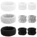 9 PCS Spa Headband & Wristband Set | Soft Coral Fleece Hair Wrap | Highly Absorbent | for Face Washing, Shower, Makeup | Black, White, Grey - Buy Online on GoSupps.com