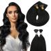 Moresoo real hair Extensions Bondings 60 cm keratin extensions real hair black I tip extensions #1b natural black keratin bonding extensions real hair silky just 50s/40g 24 inches 60 cm 3.i-tip #1b