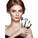 EBANKU Eyelash Comb & Spoolie Set - Double Ended Professional Eyelash Separator Tool for Perfect Lashes - 4pcs Black - International Shipping Available - Buy Online on GoSupps.com