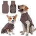 Hjyokuso dog sweater dog coat fleece sweater dog dog sweater for small medium -sized big dog warm and light dog sweater winter coat dog outdoor dog coat dog jacket -brown L brown