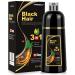 Hair Dye Shampoo for Women Gray Hair 3 In 1  500ML Instant Black Hair Color Shampoo  Meidu Natural Herbal Permanent Hair Coloring Shampoo for Hair 100% Gray Coverage in Minutes for Women & Men (Black)
