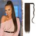 FESHFEN Straight Long Wrap Around Ponytail Extensions 28 Synthetic Hair Piece Clip in Ponytail Hair Extensions Hairpiece for Women Girls 28 Inch (Pack of 1) 4/30# Brown & Light Auburn Mixed-Wrap Around