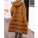 Shop Hanxiulin Oversized Plush Jacket for Women - Warm Lined Fleece Coat Long Hooded Winter Top in Brown - Buy Online on GoSupps.com