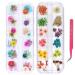 2 Boxes Nail Art Dried Flowers UNIME 24 Colors Dry Flowers Mini Real Natural Flowers Nail Art Supplies 3D Applique Nail Decoration Sticker for Tips Manicure Decor Accessories Gypsophila Flowers Leaves