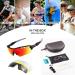 Polarized Sports Sunglasses for Men and Women with 5 Interchangeable Lenses - Ideal for Cycling, Running, Baseball, Golf, and Driving - Black/Gray - Buy Online on GoSupps.com