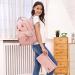 Dikaslon Large Diaper Bag Backpack - Multifunctional Baby Bag with Pacifier Holder & Stroller Belts for Mom & Dad (Pink) | Shop Internationally - Buy Online on GoSupps.com