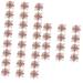 STOBAZA 3 Sets 12pcs Christmas Hollow Flower Christmas Glitter Simulated Wreath Flowers 16c Jesus Pe Blush