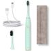 Sonic Toothbrush - Electric Portable Toothbrush with Timer 5 Cleaning Modes and 3 Intensity Levels - Sonic Electric Toothbrush for Adults with Long-Lasting 90-Days Battery Life Cyan