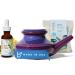 Baraka Sinus Ayurvedic Care Bundle - Includes Handcrafted Ceramic Neti Pot French Atlantic Grey Neti Salt (2-oz) Dry Nose Oil (1-oz) for Sinus Relief Hydrates Nasal Passages Lightweight - Purple
