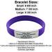 Personalized Silicone Bracelet - Custom Medical Alert & Motivational Wristbands for Men & Women - Medium Purple Couples Rubber Bracelets - Buy Online on GoSupps.com
