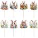 Besreey Stand Up Easter Cake Toppers | Easter Bunny Cupcake Toppers | Wafer Rice Paper Cake Toppers Dessert Toppers for Birthday Party Decorations - Buy Online on GoSupps.com