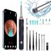 MKHS Ear Wax Removal Ear Cleaner with Camera and 8 Pcs Ear Set Ear Cleaning Kit with 6 Ear Spoon Earwax Removal Tool with Light Otoscope for iPhone and Android