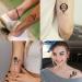 Tazimi Black Mountain Temporary Tattoos - 35 Sheets Waterproof Forest Sun Star Moon Space Designs for Men and Women | Body Art and Face Tattoos - Buy Online on GoSupps.com