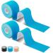 GNCLOUD Kinesiology Tape 2 Rolls 5cm x 5m Bandage Body Tape Athletic Tape Muscle Tape Elastic Muscle Support Tape for Exercise-Blue Kinesiology Tape-blue