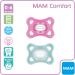 MAM Comfort Schnuller 2 Set - Lightweight Silicone Baby Pacifier for Newborns (0-6 Months) - Soft SkinSoft Design & Pacifier Box - Pink/Mint - Buy Online on GoSupps.com