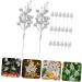 DECHOUS 20pcs Christmas Imitation Berries Christmas Decorations Wreath Flower Garland Tree Branches for Decoration Simulation Berries Branch Fake Berry Christmas Tree Foam Artificial Fruit Silver 19X5X5CM - Buy Online on GoSupps.com