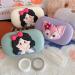 FLYRANGOOV Sweet Cartoon Princess Contact Lens Etui - 4-Part Portable Storage Box for Travel - Beautiful Cream-Colored Design with Bell Motif - Buy Online on GoSupps.com