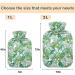 NAANLE Cartoon Palm Leaf Hot Water Bottle 1L for Menstrual Cramps Relief | Heat & Cold Therapy | Transparent Cover - Buy Online on GoSupps.com
