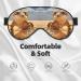 BREAUX Sand Leopard Gecko Print Sleep Eye Mask | Double Sided Blackout Eye Mask for Women & Men | Ultimate Comfort for All Night Rest - Buy Online on GoSupps.com