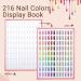 Segbeauty 216 Nail Colors Display Book | Nail Polish Organizer with 240 False Nail Tips | Professional Nail Sample Card & Swatch Stick for DIY Nail Art - Pink - Buy Online on GoSupps.com