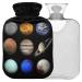 Naanle solar system Planet heat bottle with cover transparent hot water bottle 2l large hot hot water bottle for bed handfoots Warmer pain relief heat and cold therapy