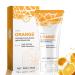 Orange Face Exfoliator Gel Vitamin C Facial Scrub Gel Acne Exfoliating Face Scrub Orange Pore Facial Scrub Remove Blackhead & Smooth Skin Tone Facial Scrub Exfoliator for Brightening Skin
